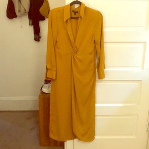 Mustard yellow Topshop dress
